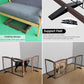 ZJSF Freestanding Dog Fence Indoor, Foldable Dog Gate for Doorways, Stairs or Hallways, Sturdy Wood Extra Wide Pet Gate with Support Feet for The House, Brown, 24 "Height-4 Panels