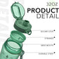 32oz Motivational Water Bottles with Time Marker & Fruit Strainer, Transparent Gradient Color Water Bottle with Times to Drink, Leakproof & BPA Free, Reusable Bottle with Strap (No Straw)