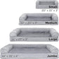 Furhaven Cooling Gel Dog Bed for Large Dogs w/ Removable Bolsters & Washable Cover, For Dogs Up to 95 lbs - Plush & Suede Sofa - Gray, Jumbo/XL