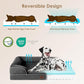 EHEYCIGA Orthopedic Dog Bed for Small Dogs, Waterproof Memory Foam Small Pet Beds with Sides, Non-Slip Bottom and Egg-Crate Foam Medium Dog Couch Bed with Washable Removable Cover, Dark Grey