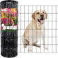 Black PVC Coated Welded Wire Fence 24 Inch x 50 Foot, 2 Inch x 4 Inch 15GA, Garden Border Fencing Roll Vinyl Coating Metal Wire Mesh Hardware Cloth for Yard Vegetable Plant Protection