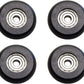 Total Gym Replacement Set Wheels/Rollers for Models 2000, 3000, and More -Black (4 Pack)
