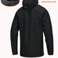 Mens Lightweight Hooded Waterproof Rain Jacket Breathable Raincoat Shell for Outdoor Mountain Hiking