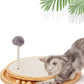 Cat Scratcher, Cat Natural Sisal Scratching Pad, Kitten Interactive Toy with Ball Track Spring Ball for Chasing Hunting Mental Physical Exercise Puzzle