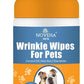 NOVEHA 5”x7” Large Dog Wipes | Wipes for Bulldog, French Bulldog, Pug, English Bulldog | Deodorizing, for Multiple Areas Removes Dirt, Wrinkles, Folds, Tear Stain, Tail Pockets & Paws (120 Counts)