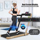 GYMAX Walking Pad, 2.25HP Dual Display Foldable Treadmill for Home with Remote/Smart App Control, Portable Compact Treadmill for Office Under Desk, Folding Running Machine for Small Spaces