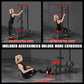 VANSWE LAT Pull Down Machine Low Row Cable PullDown Machine with AB Crunch Harness and Removable Flip-up Foot Plate