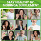 Moringa Capsules with Pure Moringa Powder | Skin Health and Immune Support | Non GMO, Gluten Free
