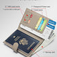 RFID Passport Holder Travel Wallet for Women, Leather Passport Cover Wallet with Card Holders SIM Slots,Zippered Coins Pocket and Cash Slot Slim Compact Travel Wallet (Eephant Grey)