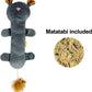 TTcat Catnip Silvervine Matatabi Pillow for Cats Kittens,Crinkle Sound Toy,Cat Kicker Toy,Large Size Cat Soothing Plush Pillow (Mouse).
