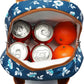 FlowFly Insulated Lunch Cooler Bag - Tote Bag Organizer for Women/Men, Floral#White