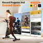 Exercise Bike, Indoor Stationary Bike for Home with Silent Belt Drive, Adjustable Resistance, App Compatible Cycling Bike with LCD Monitor, 330lbs Capacity Workout Bike