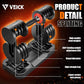 VEICK 25/55 lbs Adjustable Dumbbell with Anti-Slip Turning Handle, Fast Adjust Weight for Men Women, Exercise Equipment with Tray for Home Gym Full Body Workout Fitness