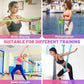 5 Pcs Resistance Bands, Professional Exercise Bands Elastic Stretch Bands for Fitness Yoga Pilates Stretching Strength Training, Workout Bands for Women and Men Home Gym