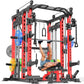 Power Cage,1600lbs Multi-Function Power Rack with Adjustable Cable Crossover System and More Training Attachment, Weight Cage for Home Gym