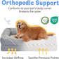 Orthopedic Washable Large Dog Bed - Egg Foam Dog Beds for Large and Medium Dogs Big Pet Beds with Removable Washable Cover and Bolster for Extra Large Dogs