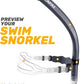 CAPAS Training Swim Snorkel for Lap Swimming, Swivel Headband Ultimate Fit Center-Mount Swimmers Snorkel with Liquid Silicone Mouthpiece Adjustable Strap, Designed for Adult Men Women