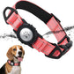 TagME Airtag Dog Collar,Waterproof Reflective Pet Collar with Airtag Holder,Soft Padded and Double D-Rings for Medium Dogs,Baby Pink