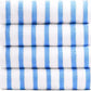 JML Microfiber Towels, Bath Towel Sets (4 Pack, 27" x 55") - Extra Absorbent, Fast Drying, Multipurpose for Bath, Swimming, Fitness, Sports, Yoga,Stripe Blue