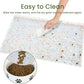 Ptlom Dog Food Mat Anti-Slip Dog Bowl Mats for Food and Water, Waterproof Pet Placemat Prevents Messy Spill to Floor, Silicone Puppy Feeding Tray for Small, Medium and Large Dogs Cats