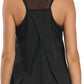 Aeuui Womens Workout Tops for Women Racerback Tank Tops Mesh Yoga Shirts Athletic Running Tank Tops Sleeveless Gym Clothes