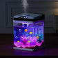 VEVOR Fish Tank Aquarium, 2 Gallon LED Square Ultra-Clear Glass Tank Temperature Monitoring Adjustable 7 Color Lighting, Self Cleaning System Fishbowl for Freshwater & Saltwater Fish Home,Office,Pet