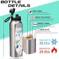 40oz Stainless Steel Water Bottle - Wide Mouth Vacuum Insulated Metal Water Bottle with Straw Lid & Paracord Handle, Sweat-Proof Water Flask Thermo Metal Mug with Strap for Gym Camping Hiking