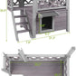 GUTINNEEN Cat House Outdoor Weatheproof Feral Cat Shelter Wooden Cat Condos for Winter Large Balcony（AIR09）