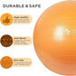 Yoga Ball, 22-30 Inch Extra Thick Exercise Ball for Workout Fitness Balance, Anti Burst Chair for Home and Office Desk, Includes Hand Pump & Workout Guide Access