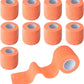 9 Pack 2" x 5 Yards Self Adhesive Bandage Wrap Self Stick Wrap for Ankle, Wrist, Finger, Sports, Breathable Cohesive Vet Tape for Pets (Light Orange)