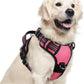 rabbitgoo Dog Harness for Large Dogs, No Pull Pet Vest with 3 Buckles, Adjustable Soft Padded Pet Harness with Easy Control Handle and Reflective Strips, Pink, XL