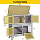 Aivituvin 36" Rabbit Hutch Bunny Cage Indoor Outdoor Guinea Pig Cage 2 Story Wth 2 Tray, Trap Door, Wheels