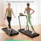 UREVO Strol 2E Smart 2-in-1 Folding Treadmill, Compact Walking Pad with Safety Handle, Plug and Play, Dual LED Display, Workout APP, Walking or Running for Home Office, Remote Included