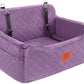 Dog Car Seat for Medium/Large Dogs, Dog Booster Seat for Pet Under 50lbs or 2 Small, Detachable and Washable Pet Car Seat,Multi-Functional Pet Travel Bed for Backseat(Purple)