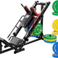 RitFit Adjustable Leg Press and Hack Squat Machine with Weight Plate Set, Professional Home Gym Equipment with Linear Bearings, Specialized for Complete Lower Body Workouts and Weight Storage Posts