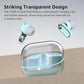 TOZO Crystal Pods Hybrid Active Noise Cancelling Wireless Earbuds, 10mm Drivers Deep Bass Stereo Sound, 4 Mics Smart ENC AI Calls, 32 EQ via App, Bluetooth 5.4 Headphones, Crystal Case Design