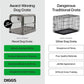 DIGGS Revol Collapsible Dog Crate with Wheels - Premium Portable Dog Crate - Safe, Stylish, and Convenient Indoor Kennel (Smoke, Small)