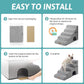 Extra Wide Dog Stairs with Tunnel, Detachable Large Pet Step for Small Medium Dog, Puppy or Cat, Ramp for High Bed, Couch, Sofa or Car, Stable, 19.7x33x22.4 inch, 5 Step, Grey