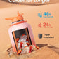 Coolflask 64 oz Water Bottle with Straw, Half Gallon Insulated Large Water Jug with Straw & Spout Lids, Double Wall Stainless Steel Metal Flask, Keep Cold 48h Hot 24h, Sunny Orange