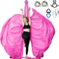 Aerial Silks Yoga Swing Set - 9/11 Yards Aerial Yoga Hammock Kit Anti-Gravity Flying for Fitness, Low/Non Stretch Nylon Tricot Fabric Hardware Included for Dance