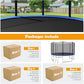 GYMAX Trampoline, 8FT 10FT 12FT 14FT 15FT 16FT Recreational Trampolines w/Safety Enclosure Net & Ladder - ASTM Certificated, Outdoor Trampoline for Kids and Adults