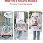 Transparent & Fully Breathable Hard cat Carrier with Rolling Wheels for Dogs, Cats, Multiple Carrying Options, Perfect for Traveling/Taking a Walk