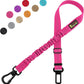 Plutus Pet Dog Seat Belt for Car, Adjustable Dog Car Harness with Carabiner Clip, Reflective Safety Dog Seatbelt Leash with Elastic Bungee, Hot Pink