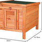 TRIXIE natura XS Small Animal House - Outdoor/Indoor Rabbit Hideout with Hinged Roof & Raised Floor - Solid Wood House with Entry Ramp, Weather-Resistant Home for Bunnies & Guinea Pigs - Brown