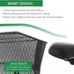 Rear Bike Basket, Tool-Free Install, Dog/Pet Carrier, Ebike Electric Bicycle Back Cargo Basket, Fits Most Rear Racks, with Waterproof Cover, Cargo Net