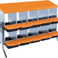 Chicken Nesting Boxes, 10 Hole Metal Chicken Laying Box with with Removable Trays and Roll Out Egg Collection for Chicken Coop, with Metal Bracket, Orange