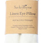 Organic Linen Eye Pillow - Lavender & Flaxseed for Relaxation, Yoga, Stress Relief - Microwavable Heating Pad & Cool Compress - Made in USA - Gifts for Meditation