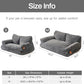 MEWOOFUN Dog Beds for Small Medium Dogs with Removable Washable Cover, Fluffy Dog Sofa with Non-Slip Bottom (Dark Grey, 33.5" L X 25.6" W X 11.5" Th)