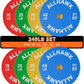 Colorful Olympic Bumper Plates, 2-inch Stainless Steel Insert, Virgin Rubber Weight Plate Set for Barbell Weight Lifting and Strength Training Home Gym
