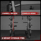 Mikolo Smith Machine, 2200lbs Squat Rack with LAT-Pull Down System & Cable Crossover Machine, Training Equipment with Leg Hold-Down Attachment